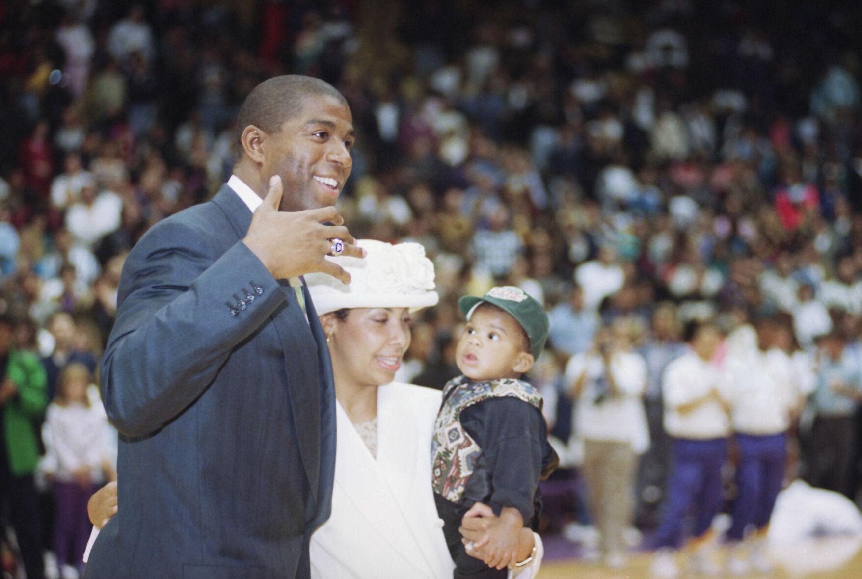 Magic Johnson and Family 1991